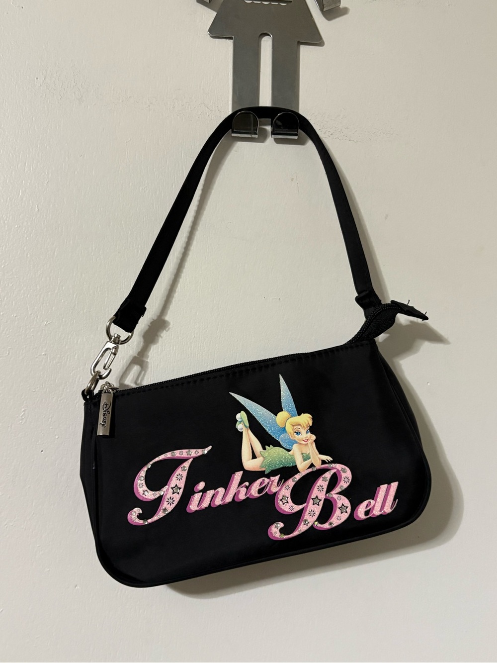 Disney Tinker Bell Black Shoulder Bag Y2K
